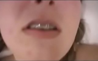 Hot teen with braces fucks anal with an increment of gets creampie Hang in there Sluttygirlscams.com