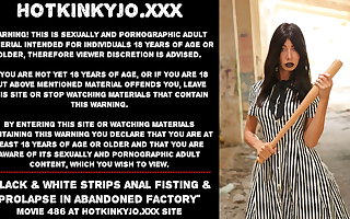 Black & white strips self anal fisting & prolapse regarding factory