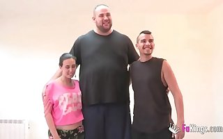 A teen, a Burly and a big dick! People's porn at FAKings!