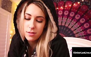 Sisterly Warm Adulate With Kimber Lee Milking Their way Step Brother!