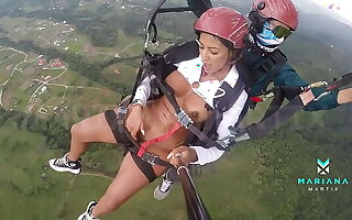 The number one ebony actress non-native Colombia Mariana Martix goes paragliding masturbating naked