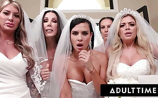 ADULT TIME - Big Titty MILF Brides Discipline Big Dick Wedding Planner With Gaga REVERSE GANGBANG!