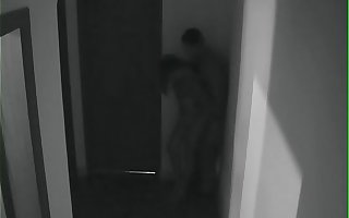 He installed the camera and snowy his wife with the driver!