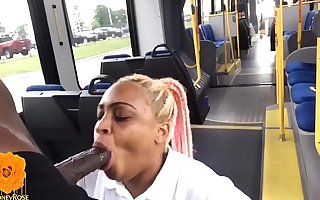 Houston Code of practice Ebony Battle-axe Drains Black Monster Cock On Public Crammer