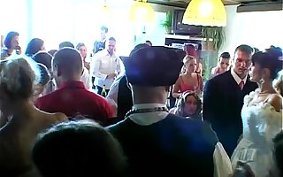 Wedding sluts are fucking in public