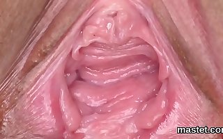 Wicked czech cutie stretches her tight vagina to the bizarre